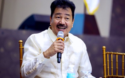 <p><strong>ENHANCED MASTER'S PROGRAM</strong> Commission on Higher Education (CHED) Chairperson J. Prospero de Vera III leads the launching of the Master in Nursing Education (MNE) program at the CHED Auditorium in Quezon City on Wednesday (August 28, 2024). The program will be implemented in pilot higher education institutions in partnership with the University of the Philippines (UP) Manila-College of Nursing and UP Open University. <em>(PNA photo by Robert Alfiler)</em></p>