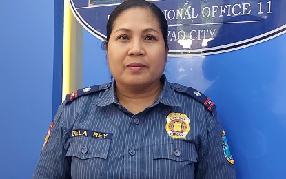 <p><strong>LEGAL PROCESS.</strong> Major Catherine dela Rey, the Police Regional Office in Davao Region (PRO-11) spokesperson, maintains in a video message in Davao City on Wednesday (Aug. 28, 2024) that the law enforcement operation at the Kingdom of Jesus Christ (KOJC) compound is carried out through legal processes. After the Davao City Regional Trial Court Branch 15 issued the court order on Tuesday (Aug. 27, 2024), PRO-11 removed the barriers at the main entrance of the KOJC compound. <em>(PNA photo by Robinson Niñal Jr.)</em></p>