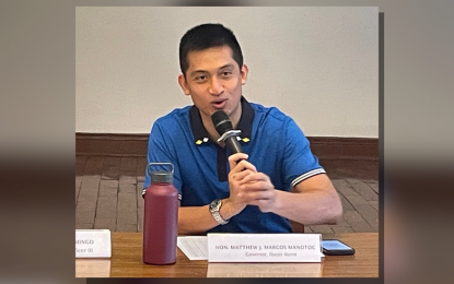 <p><strong>INVESTMENT READY</strong>. Ilocos Norte Governor Matthew Joseph Manotoc on Wednesday (Aug. 28, 2024) underscored the province's readiness to assist investors. He said fiscal and non-fiscal incentives are being offered to entice more businesses to locate in the province. <em>(PNA photo by Leilanie Adriano)</em></p>