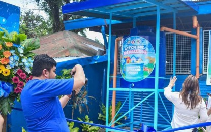 <p><strong>RAINWATER SUPPLY.</strong> The rainwater catchment facility beside the barangay hall of Barangay Granada, Bacolod City that was inaugurated on Wednesday (Aug. 28, 2024). It is part of the pilot implementation of the “Catch Me I’m Falling” program of the Local Water Utilities Administration aimed at enhancing water resource management in the community. <em>(Photo courtesy of Bacolod City PIO)</em></p>