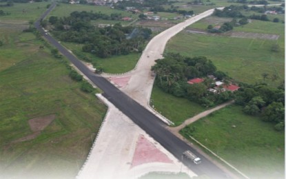 <p>The concreted 1.22-km. road section of the Quezon Industrial Highway in Barangay Mayao Parado, Lucena City. <em>(Photo courtesy of DPWH-Calabarzon)</em></p>