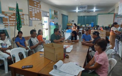 <p><strong>INSURANCE APPLICATION</strong>. Farmers and fishers in Currimao, Ilocos Norte file their insurance application at the Municipal Agriculture Office on Wednesday (Aug. 28, 2024). More farmers are availing of the program to protect their livelihood from calamities. <em>(Photo courtesy of Agriculture Currimao)</em></p>