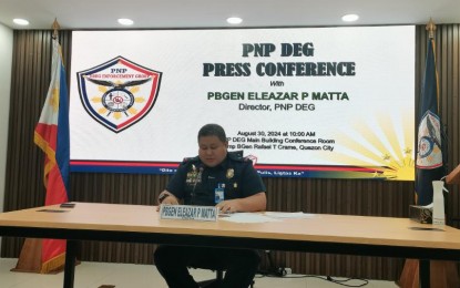 <p>PNP Drug Enforcement Group (PDEG) chief Brig. Gen. Eleazar Matta <em>(PNA photo by Lloyd Caliwan)</em></p>