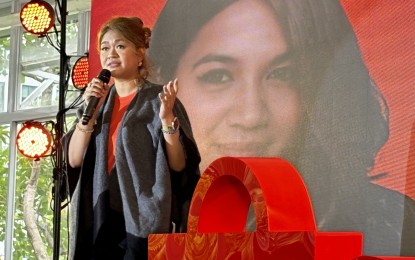 <p>Shopee head for public affairs Erin Tagudin <em>(PNA photo by Joyce Rocamora)</em></p>