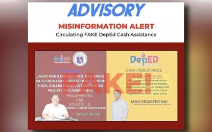 DepEd warns public vs. fake P8K, P5K cash aid for students