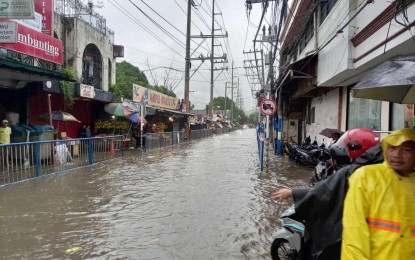 <p><strong>ENTENG'S WRATH.</strong> A portion of General Luna Avenue in San Mateo, Rizal is impassable due to floods from a heavy downpour caused by Tropical Storm Enteng and the enhanced southwest monsoon on Monday (Sept. 2, 2024). The NDRRMC reported Tuesday (Sept. 3, 2024) that deaths from the impact of these weather disturbances have climbed to 10.<em> (Photo courtesy of San Mateo Department of Public Order and Safety)</em></p>