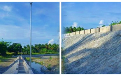 <p><strong>FLOOD CONTROL PROJECT.</strong> The completed PHP88-million river bank protection and flood control project in Barangay Badiangon, Palimbang, Sultan Kudarat. Department of Public Works and Highways in the Soccsksargen Region Director Basir Ibrahim said Tuesday (Sept. 3, 2024) that the project will relieve Badiangon village residents from recurring floods inundating their area during the rainy season. <em>(Photo courtesy of Sultan Kudarat 2nd DEO)</em></p>