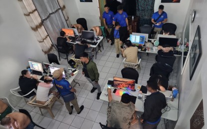 <p><strong>POGO RAID.</strong> Criminal Investigation and Detection Group (CIDG) operatives conduct a search warrant operation at a Philippine Offshore Gaming Operators (POGO) hub in Subic, Zambales on Sept. 4, 2024. Senator Sherwin Gatchalian on Friday (Oct. 4, 2024) said the government's campaign against illegal POGOs is far from over after a recent raid near the Senate building in Pasay City. <em>(Photo courtesy of CIDG)</em></p>