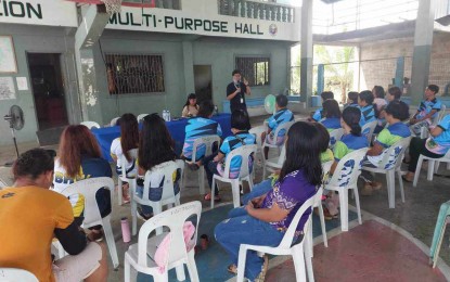 <p><strong>AWARENESS DRIVE. </strong>The Iloilo Provincial Health Office (IPHO) brings its anti-dengue drive in Barangay Particion, Guimbal, on Aug. 30, 2024. The provincial government extends financial aid to local government units in Iloilo for their dengue response activities. <em>(File photo from IPHO FB page)</em> </p>