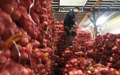 <p><strong>SMUGGLED VEGGIES.</strong> Over 300 tons of smuggled white onions, carrots, tomatoes, and other agricultural commodities are seized during a joint raid by the Department of Agriculture and the Bureau of Customs in two illegal warehouses in Navotas City on Aug. 15, 2024. Senator Loren Legarda on Monday (Sept. 30) said the signing of Republic Act No. 12022, or the Anti-Agricultural Economic Sabotage Act, will lead to more affordable food products, improve the livelihood of farmers and raise tax collection. <em>(Photo courtesy of DA)</em></p>