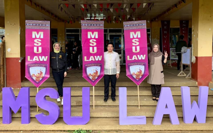 <p>Mindanao State University's College of Law banners in one of the university's foundation day activities in 2019. <em>(File photo courtesy of MSU College of Law)</em></p>