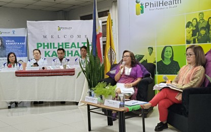 <p><strong>HEALTH COVERAGE</strong>. Officials of the Philippine Health Insurance Corporation - Cordillera Administrative Region guest at the Kapihan sa Bagong Pilipinas press briefing in Baguio City on Tuesday (Sept. 10, 2024). The regional office has already enrolled 1,622,607 members as of July, near their 1,862,659 target for 2024. <em>(PNA photo by Liza T. Agoot)</em></p>