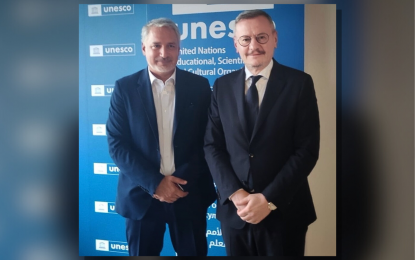 <p>Bulgaria Tourism Minister Evtim Miloshev (right) and Ernesto Ottone at the UNESCO Tourism Minister Evtim Miloshev. <em>(BTA Photo)</em></p>