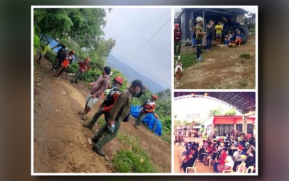 <p>EVACUATION. Hundreds of residents in critical barangays within the four-kilometer danger zone of Mt. Kanlaon in Canlaon City, Negros Oriental are now housed in evacuation centers. The Canlaon local government unit ordered a mandatory evacuation starting Tuesday (Sept. 10, 2024) amidst an imminent threat due to the increased seismic activity of the volcano. <em>(Photos courtesy of Canlaon City LGU/PIO)</em></p>