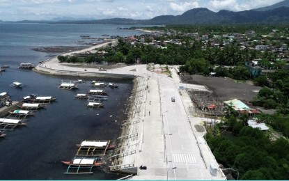 <p><strong>FLOOD PROTECTION.</strong> The PHP138.15-million seawall infrastructure project in Barangay Quinale Cabasan in Tabaco City, Albay province. The 159.26-meter seawall has been protecting residents from storm surges and flooding.<em> (Photo courtesy of DPWH-Bicol)</em></p>