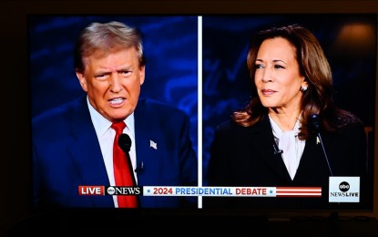 <p>Republican nominee Donald Trump and Democrat bet Kamala Harris <em>(Screengrab from ABC video)</em></p>