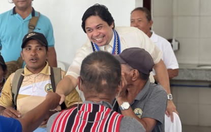 <p><strong>PARTNERS FOR GROWTH</strong>. Aurora Pacific Economic Zone and Freeport Authority President and Chief Executive Officer Gil Taway IV with the indigenous peoples from Dinalungan, Casiguran, and Dilasag in Aurora in this undated photo. A lawyer himself, Taway is assisting IPs to obtain their Certificate of Ancestral Domain Title from the National Commission on Indigenous People. <em>(Courtesy of APECO)</em></p>