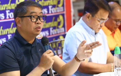 <p>Department of Agriculture (DA) Assistant Secretary and Spokesperson Arnel De Mesa during the Saturday News Forum on September 14. <em>(PNA photo by Joan Bondoc)</em></p>