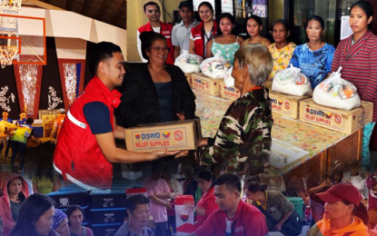 <p>DSWD distribution of aid for Mt. Kanlaon eruption and Tropical Storm Ferdie <em>(DSWD photos)</em></p>