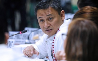 <p><strong>MATATAG CURRICULUM</strong>. Education Secretary Sonny Angara attends the the budget hearing at the Senate in Pasay City on Tuesday (Sept. 10, 2024). The Department of Education (DepEd) on Thursday (Sept. 19) said Angara has approved the flexible implementation of the MATATAG curriculum for Grades 3 to 10. <em>(PNA photo by Avito Dalan)</em></p>