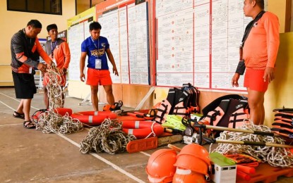 <p><strong>READY</strong>. The Pangasinan Provincial Disaster Risk Reduction and Management Office staff prepare its rescue equipment in this undated photo. The Ilocos Region has been under red alert status since 5 p.m. Monday (Sept. 16, 2024) due to Tropical Depression Gener. <em>(Photo courtesy of Province of Pangasinan)</em></p>