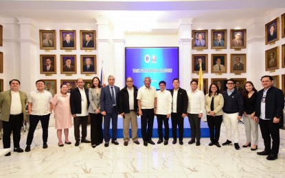 <p><strong>POGO CLOSURE.</strong> Members of "Task Force POGO Closure" composed of the Department of Justice (DOJ), Department of Labor and Employment, Philippine Amusement and Gaming Corporation, Presidential Anti-Organized Crime Commission and the Bureau of Immigration convene in a high-level meeting on Thursday (Sept. 19, 2024). The meeting was convened pursuant to President Ferdinand R. Marcos Jr.'s directive during his 3rd State of the Nation Address (SONA) to ban all POGOs in the country by the end of the year. <em>(DOJ photo)</em></p>