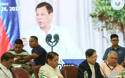 <p><strong>QUAD COM</strong>. Former Iloilo City mayor Jed Patrick Mabilog (3rd from left) delivers his opening statement during the House quad committee hearing on Thursday (Sept. 19, 2024). Mabilog, whose name appeared on former President Rodrigo Duterte narco-list, denied any involvement in illegal drugs.<em> (PNA photo by Joan Bondoc)</em></p>
<p> </p>