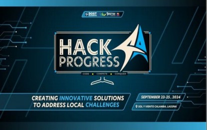 <p><strong>CODEFEST</strong>. The Department of Science and Technology (DOST)-Calabarzon will launch its first "hackathon" series titled “Hack4AProgress: Creating Innovative Solutions to Address Local Government Challenges” on Sept. 23-25, 2024 at Sol Y Viento Hotels and Resorts in Calamba City. The codefest aims to generate smarter, more sustainable solutions for the local government units of Santa Rosa City, Laguna, and Carmona City, Cavite<em>. (Infographics courtesy of DOST Calabarzon) </em></p>