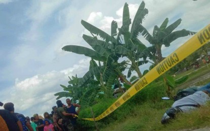 <p><strong>AMBUSH FATALITY.</strong> Police secure the area where CAFGU member Akasim Resuma was ambushed and killed by unidentified gunmen in Rajah Buayan town, Maguindanao del Sur, province on Sunday (Sept. 22, 2024). Authorities have launched a manhunt to track down the suspects. <em>(Photo courtesy of Rajah Buayan Police)</em></p>