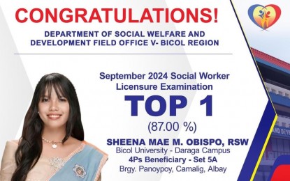 4Ps beneficiary in Bicol tops social workers licensure exam