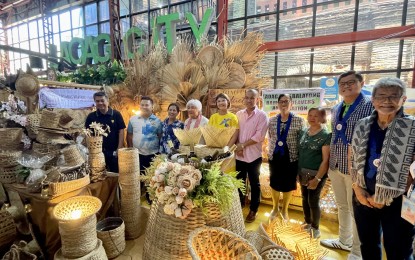 <p><strong>EXHIBIT</strong>. Handicrafts made from bamboo and water lily are on display at the Laoag City Multi-Purpose Center for the city's tourism month celebration. The event runs from Sept. 25-27, 2024. <em>(PNA photo by Leilanie Adriano)</em></p>