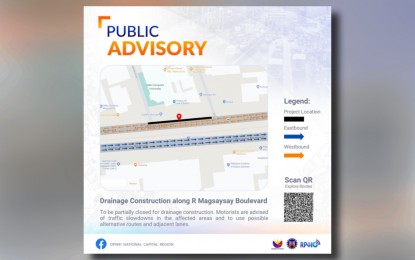 Westbound portion of R. Magsaysay Blvd to close for 4 months