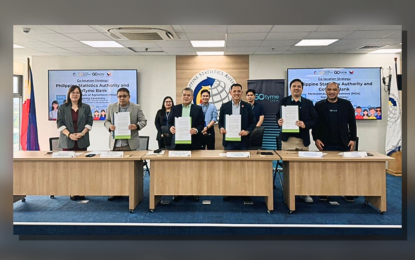 <p><strong>FINANCIAL INCLUSION</strong>. Philippine Statistics Authority (PSA) and GoTyme Bank Corp. officials sign a memorandum of agreement on Sept. 10 at the PSA headquarters on East Avenue, Quezon City. Shown in photo are (from left to right) PSA Undersecretary Claire Dennis Mapa, PhilSys Registry Office Officer-in-Charge, former Deputy National Statistician Fred Sollesta, Use Case Development and Management Service Assistant National Statistician Emily Pagador, and Co-Chief Executive Officer Albert Raymund Tinio. <em>(Photo from PSA)</em></p>