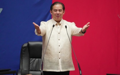 <p><strong>JOB WELL DONE</strong>. Speaker Ferdinand Martin G. Romualdez delivers his message during the adjournment of sessions at the plenary of the House of Representatives Wednesday evening (Sept. 25, 2024). He said the House of the people has demonstrated its tireless efforts to strengthen the Philippine economy, broaden the range of public service and reinforce the nation's trust in governance. <em>(Photo courtesy of the House Press and Public Affairs Bureau)</em></p>