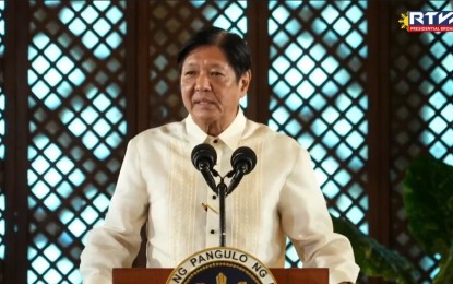 <p><strong>PROTECTING PH CONSTITUTION.</strong> President Ferdinand R. Marcos Jr. leads the 63rd founding anniversary of the Philippine Constitution Association (PHILCONSA) at Malacañan Palace in Manila on Thursday (Sept. 26, 2024). In his speech, Marcos lauded the PHILCONSA for its role in defending, preserving, and protecting the Constitution which serves as the fundamental law of the land. <em>(Screenshot from Radio Television Malacañang)</em></p>