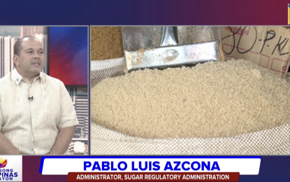 <p><strong>HIGH FRUCTOSE CORN SYRUP.</strong> Sugar Regulatory Administration Administrator Pablo Azcona reports the increase in import fees for high fructose corn syrup, in an interview on Thursday (Sept. 26, 2024). The SRA moved to bring back the PHP30 import clearance fee per 50-kg bag of HFCS implemented last February 2017 but was suddenly dropped to PHP1.50 a month later.<em> (Screengrab)</em></p>