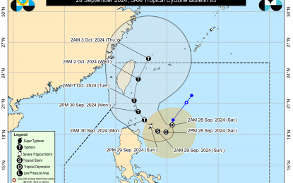 Signal No. 1 raised over 3 areas as 'Julian' slows down