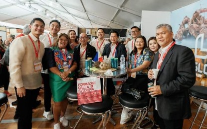 <p><strong>PROMOTING NEGRENSE FLAVORS.</strong> Officials from Bacolod City and Negros Occidental at the Terra Madre Salone del Gusto 2024 in Turin, Italy being held Sept. 26 to 30, 2024. They are led by Bacolod City Mayor Alfredo Abelardo Benitez (5th from right) and Victorias City Mayor Javier Miguel Benitez (left). <em>(Photo courtesy of Negros Occidental-PIO)</em></p>