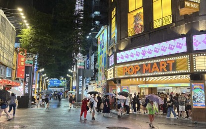 <p><strong>TOURIST SPOT</strong>. Tourists stroll around the Ximending area in Taipei, Taiwan in this photo taken on Sept. 30, 2024. Super Typhoon Julian or Krathon is forecast to hit the island by Wednesday or Thursday. <em>(PNA photo/contributed)</em></p>