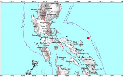 <p><strong>MORNING JOLT</strong>. A 6.1-magnitude earthquake rocks Bagamanoc town in Catanduanes province on Wednesday (Oct. 2, 2024).  The Department of Education in Bicol reported the damage incurred by a school in the town due to the quake. <em>(Graphics courtesy of Phivolcs) </em></p>