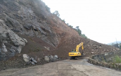 <p><strong>LANDSLIDE.</strong> The Manipis Road at Sitio Santol, Talisay City, which leads to Toledo City, becomes impassable following a landslide caused by heavy downpours after midnight Tuesday (Oct. 1, 2024). As of 3 p.m. Wednesday (Oct. 2, 2024), the road remained impassable. <em>(Photo courtesy of Jonathan Tumulak)</em></p>