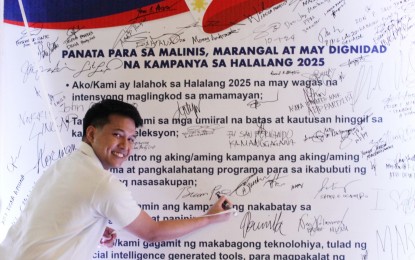 <p>FPJ Panday Bayanihan Party-list first nominee Brian Poe Llamanzares <em>(PNA photo by Avito Dalan)</em></p>