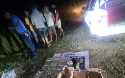 <p><strong>MARIJUANA HAUL.</strong> Members of the Drug Enforcement Group account for the drug evidence during a buy-bust in Barangay West, Rizal, Kalinga on Thursday night (Oct. 3, 2024). Police seized PHP3.4 million worth of dried marijuana leaves during the operation.<em> (Photo courtesy of PDEG)</em></p>