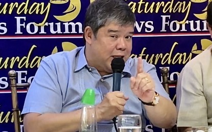 <p><strong>NO FILIPINO HURT.</strong> No Filipino has been reported hurt in the Houthi’s latest attack on an oil tanker in the Red Sea, DFA Undersecretary for Migration Eduardo Jose De Vega said during the Saturday News Forum in Quezon City on Oct. 5, 2024. De Vega said Filipinos are given the option to refuse to sail in the Red Sea, with the manning agency obligated to inform the seafarer that their vessel would be plying the area. <em>(PNA photo by Joyce Rocamora)</em></p>