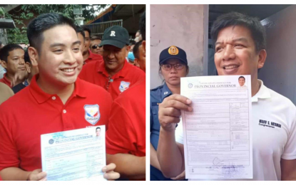 <p><strong>HATAMAN VS. HATAMAN</strong>. Basilan 2nd District Board Member Jimael Salam Hataman-Salliman (left) will challenge his uncle, Basilan Lone District Rep. Mujiv Hataman, for the province’s gubernatorial post in the 2025 midterm polls. Jimael filed his certificate of candidacy on Oct. 4, 2024 and Mujiv on Monday (Oct. 7) at the provincial election office in Isabela City. <em>(Photos from Salliman and Hataman Facebook pages)</em></p>