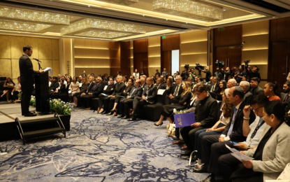 <p><strong>SOLEMN COMMEMORATION</strong>. The Embassy of Israel in Manila holds a solemn commemoration on Monday (Oct. 7, 2024) at the Ascott Hotel in Bonifacio Global City to mark the first anniversary of the tragic Hamas terror attack. The Department of Migrant Workers (DMW) and the Overseas Workers Welfare Administration (OWWA) joined the commemoration. <em>(Photo from Embassy of Israel)</em></p>
<p> </p>