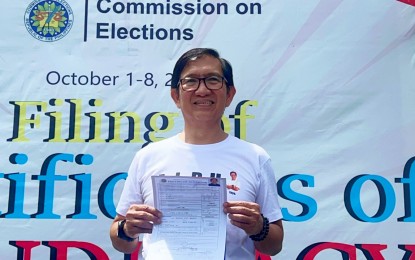 <p><strong>PRIORITIES.</strong> Davao del Norte 2nd District Rep. Allan Dujali, who is running for governor, said Tuesday (Oct. 8, 2024) he would prioritize education, job generation, and livelihood should he win in the 2025 polls. Dujali will face incumbent Governor Edwin Jubahib in next year’s midterm elections. <em>(PNA photo by Che Palicte)</em></p>