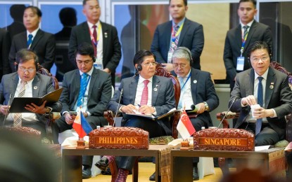 <p><strong>ASEAN 2024</strong>. President Ferdinand R. Marcos Jr. attends the ASEAN Leaders' Interface with the ASEAN Inter-Parliamentary Assembly in Vientiane, Lao DPR on Wednesday (Oct. 9, 2024). The meeting aims to strengthen cooperation and mutual understanding among ASEAN Member Parliaments on key regional issues. <em>(PCO Photo)</em></p>