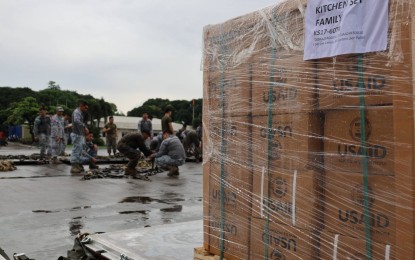 <p><strong>US AID.</strong> Military personnel unload US government-donated emergency supplies in Batanes on Oct. 8, 2024. The embassy said this aid builds on the previous US support to Philippine government’s disaster response efforts, such as during the massive flooding in Mindanao in February and Super Typhoon Carina in July. <em>(Photo courtesy of the US Embassy in Manila)</em></p>