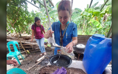 <p><strong>DECLINING TREND. </strong>The Iloilo Provincial Health Office conducts sanitary inspection and dengue vector surveillance in Barangay  Conaynay, Sta. Barbara on Sept. 4, 2024. Cases of dengue in Iloilo province are declining but the public is encouraged to sustain anti-dengue initiatives especially since cases are still above the outbreak level. <em>(Photo courtesy of IPHO)</em> </p>